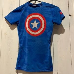 Under Armour Marvel Captain America heat gear tee